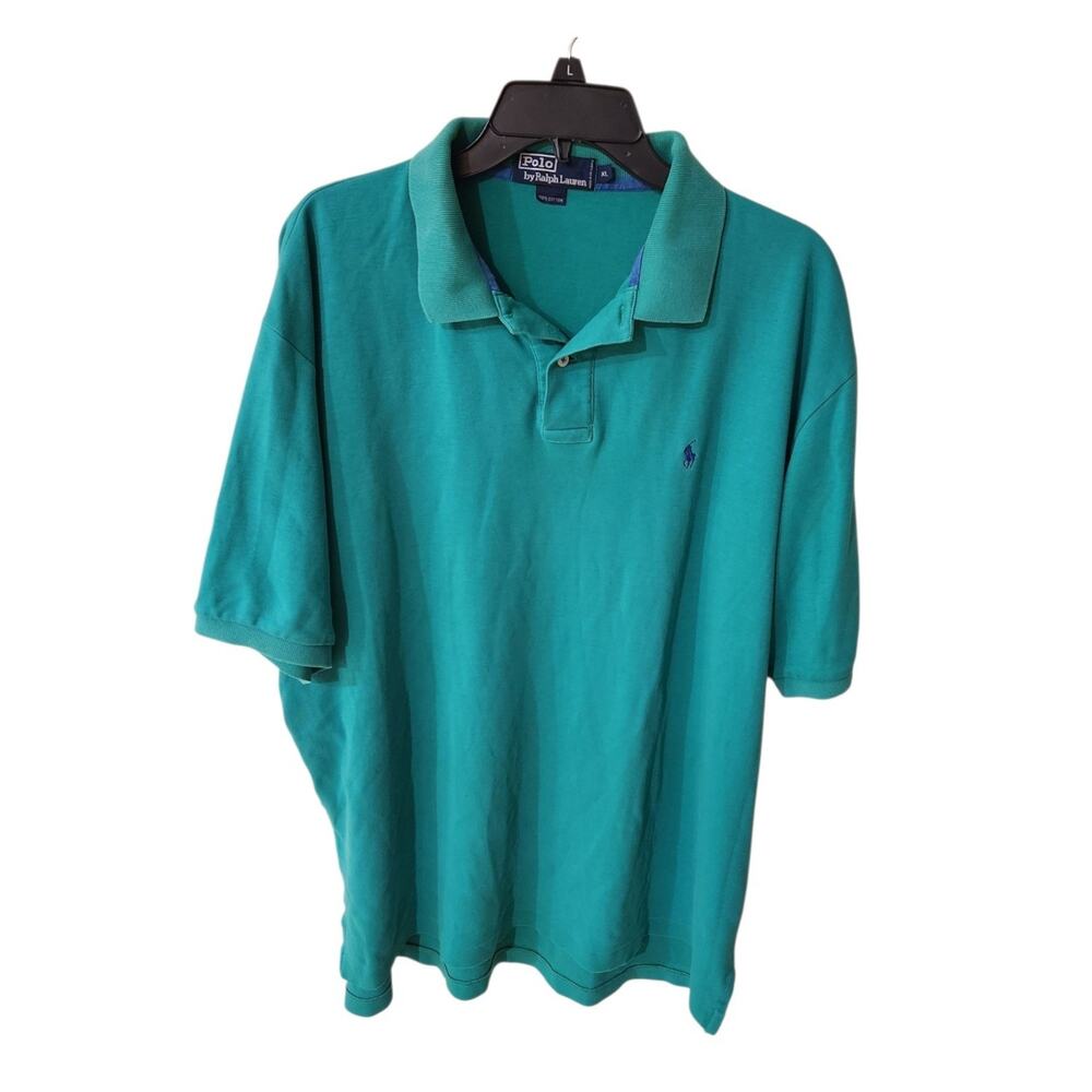 Polo BY Ralph Lauren Polo Shirt Men's XL Cotton Short Sleeve Logo Green